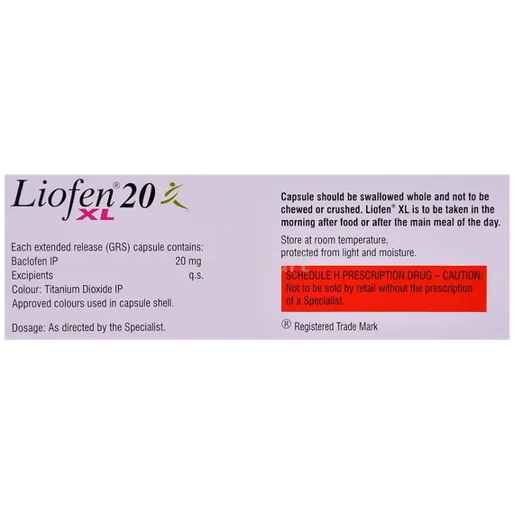 liofen xl 20mg capsule 10's